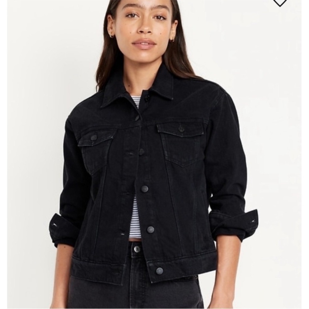 Old Navy Black Denim Jean Jacket